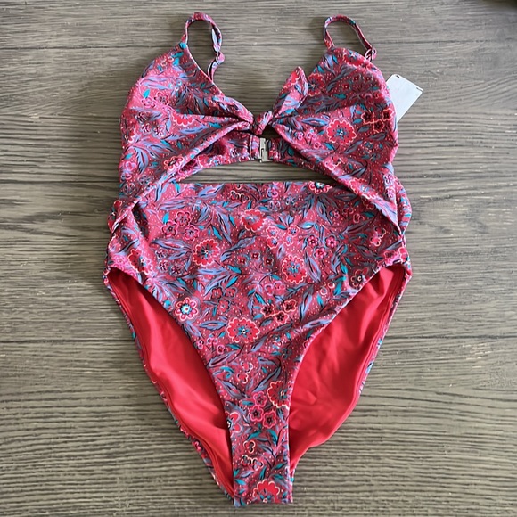 VERONICA BEARD Aniston Cutout One-Piece Swimsuit sz M NWT 278$ - Picture 5 of 5